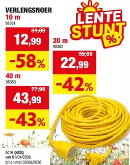 Hubo VERLENGSNOER 10 m aanbieding
