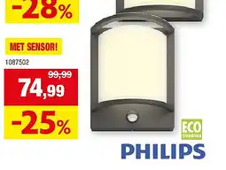 Hubo BUITENWANDLAMP “SAMONDRA” 800 lm MET SENSOR! aanbieding
