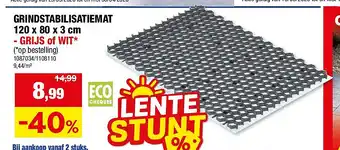 Hubo GRINDSTABILISATIEMAT 120 x 80 x 3 cm - GRIJS of WIT aanbieding