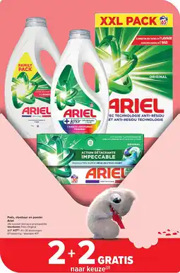 Carrefour Pods, vloeibaar en poeder Ariel aanbieding