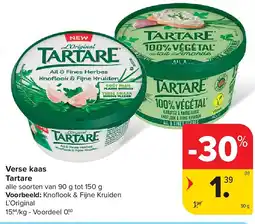 Carrefour Verse kaas Tartare aanbieding