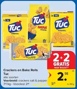 Carrefour Crackers en Bake Rolls Tuc aanbieding