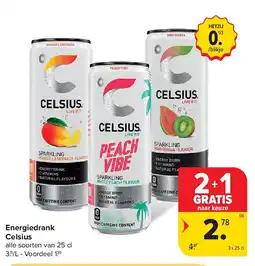 Carrefour Energiedrank Celsius aanbieding