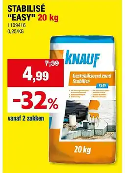 Hubo STABILISÉ “EASY” 20 kg aanbieding