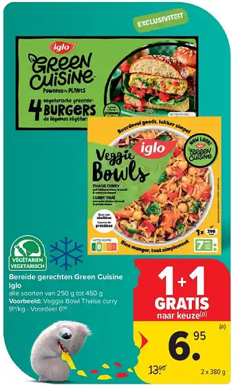 Bereide gerechten Green Cuisine Iglo