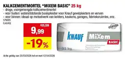 Hubo KALKCEMENTMORTEL “MIXEM BASIC” 25 kg aanbieding