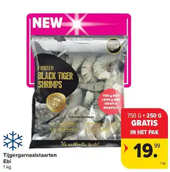 Carrefour Tijgergarnaalstaarten Ebi aanbieding