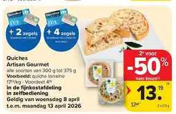 Carrefour Quiches Artisan Gourmet aanbieding