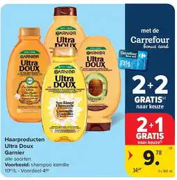 Carrefour Haarproducten Ultra Doux Garnier aanbieding