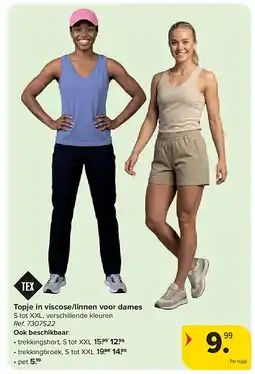 Carrefour Topje in viscose/linnen voor dames aanbieding