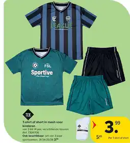 Carrefour T-shirt of short in mesh voor kinderen aanbieding