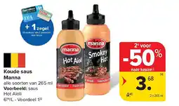 Carrefour Koude saus Manna aanbieding