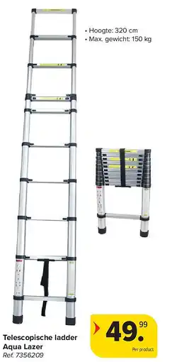Carrefour Telescopische ladder Aqua Lazer aanbieding