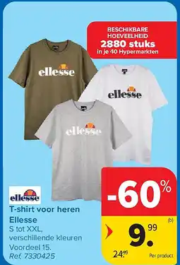 Carrefour T-shirt voor heren Ellesse aanbieding