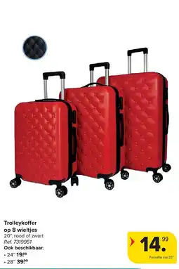 Carrefour Trolleykoffer op 8 wieltjes aanbieding