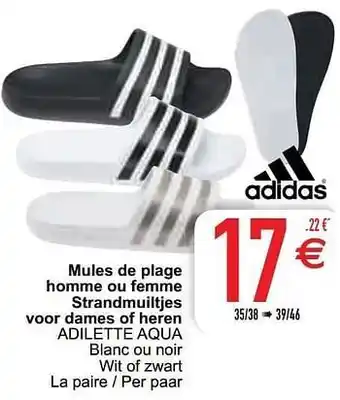 Cora Mules de plage homme ou femme strandmuiltjes voor dames of heren adilette aqua aanbieding