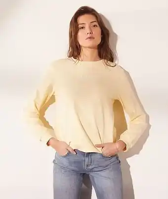 Sweater met lange mouwen ’not always romantic’ - M - VANILLE - Etam