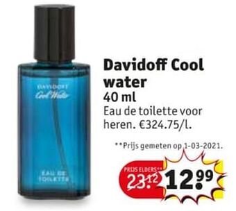 Kruidvat Davidoff cool water edt aanbieding