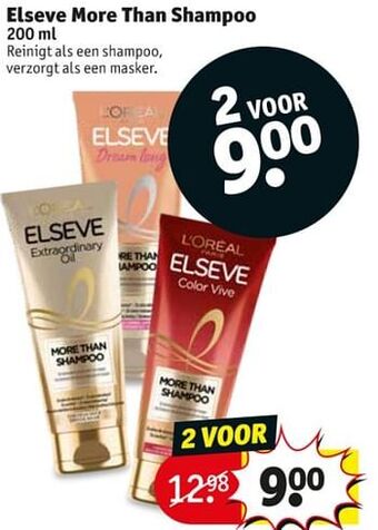 Kruidvat Elseve more than shampoo aanbieding