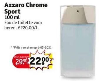 Kruidvat Azzaro chrome sport edt aanbieding
