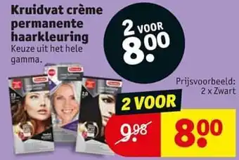 Kruidvat Kruidvat crème permanente haarkleuring zwart aanbieding