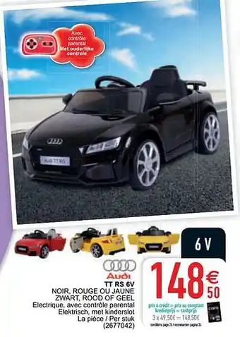 Cora Tt rs 6v noir rouge ou jaune zwart rood of geel aanbieding