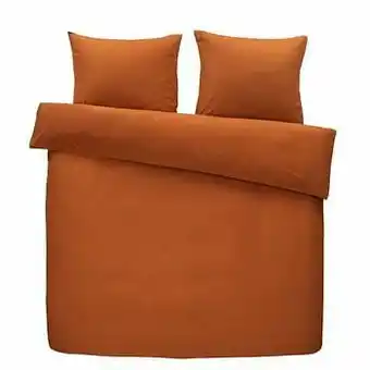 Leen Bakker Comfort dekbedovertrek Ryan - karamelkleur - 240x200/220 cm - Leen Bakker aanbieding