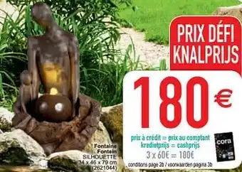 Cora Fontaine fontein silhouette aanbieding