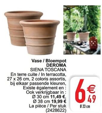 Vase - bloempot deroma siena toscana