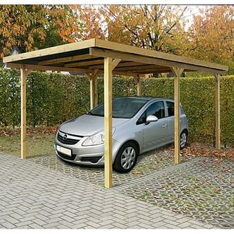 Brico Solid carport P711 + 15m² 304x500x225cm aanbieding