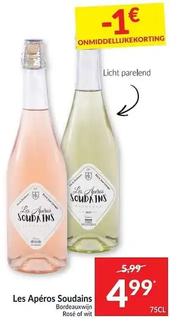 Intermarché Les apéros soudains bordeauxwijn rosé of wit aanbieding