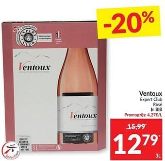 Intermarché Ventoux expert club rosé aanbieding