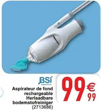 Aspirateur de fond rechargeable herlaadbare bodemstofreiniger