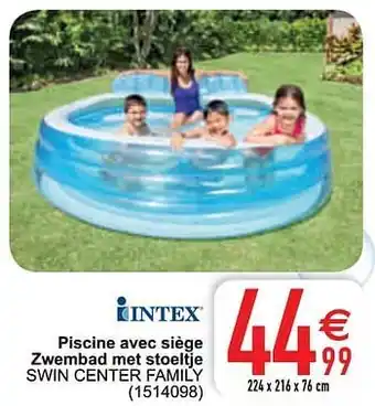 Cora Piscine avec siège zwembad met stoeltje swin center family aanbieding