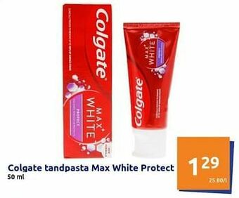 Action Colgate tandpasta max white protect aanbieding