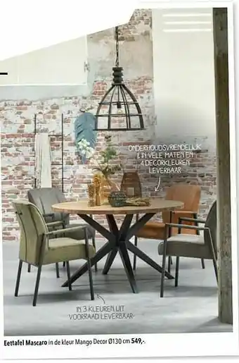 YGO Eettafel mascaro aanbieding