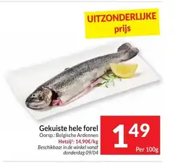 Intermarché Gekuiste hele forel aanbieding