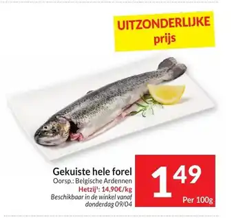 Intermarché Gekuiste hele forel aanbieding