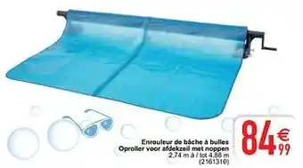 Enrouleur de bâche à bulles oproller voor afdekzeil met noppen