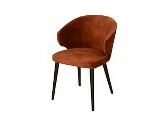 Armstoel CAPRICE - Rood velvet Bruin