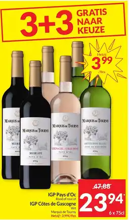 Intermarché IGP Pays d'Oc IGP Côtes de Gascogne aanbieding