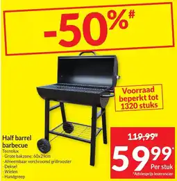 Intermarché Half barrel barbecue aanbieding