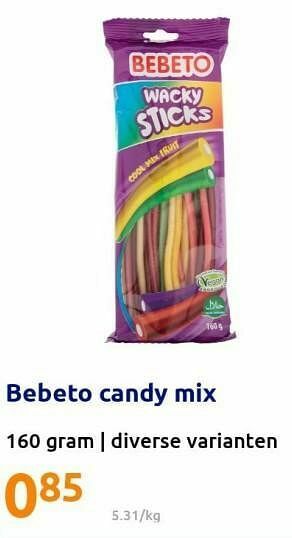 Action Bebeto candy mix aanbieding