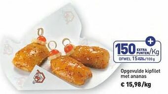 Opgevulde kipfilet met ananas