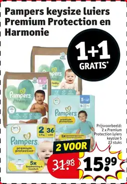 Kruidvat Pampers keysize luiers Premium Protection en Harmonie aanbieding
