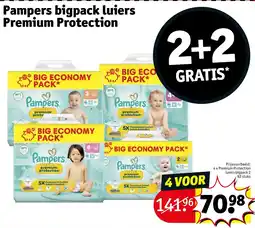 Kruidvat Pampers bigpack luiers Premium Protection aanbieding