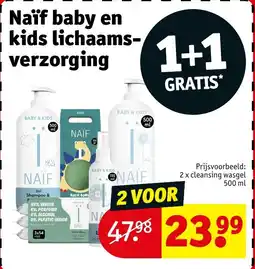 Kruidvat Naïf baby en kids lichaamsverzorging aanbieding
