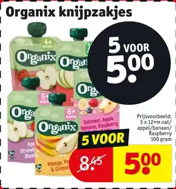 Kruidvat Organix Knijpzakjes aanbieding