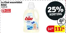 Kruidvat Le Chat wasmiddel Bébé aanbieding