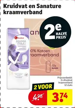 Kruidvat Kruidvat en Sanature kraamverband aanbieding